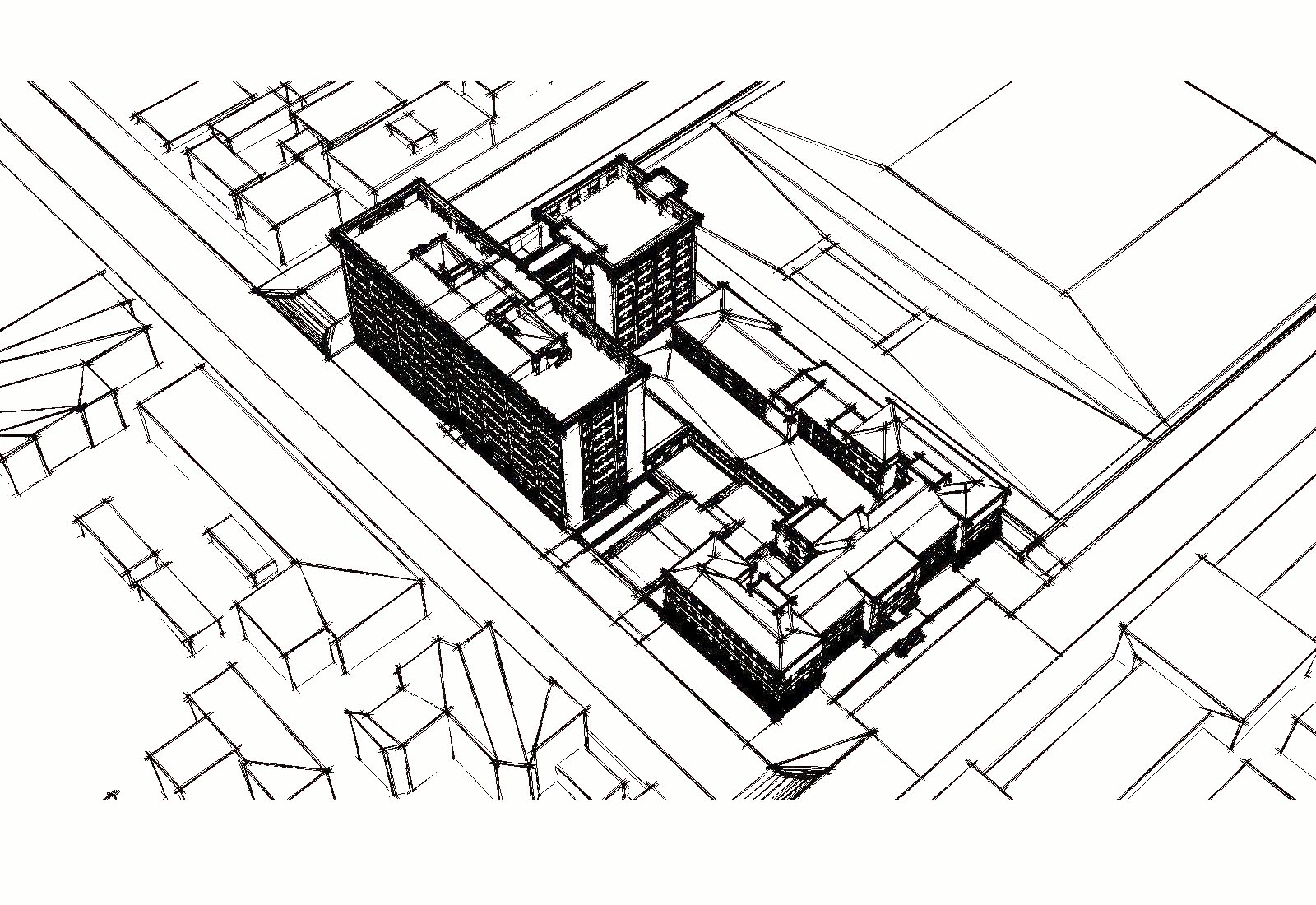 Besta hospital in Milan - 2nd phase - Sketch